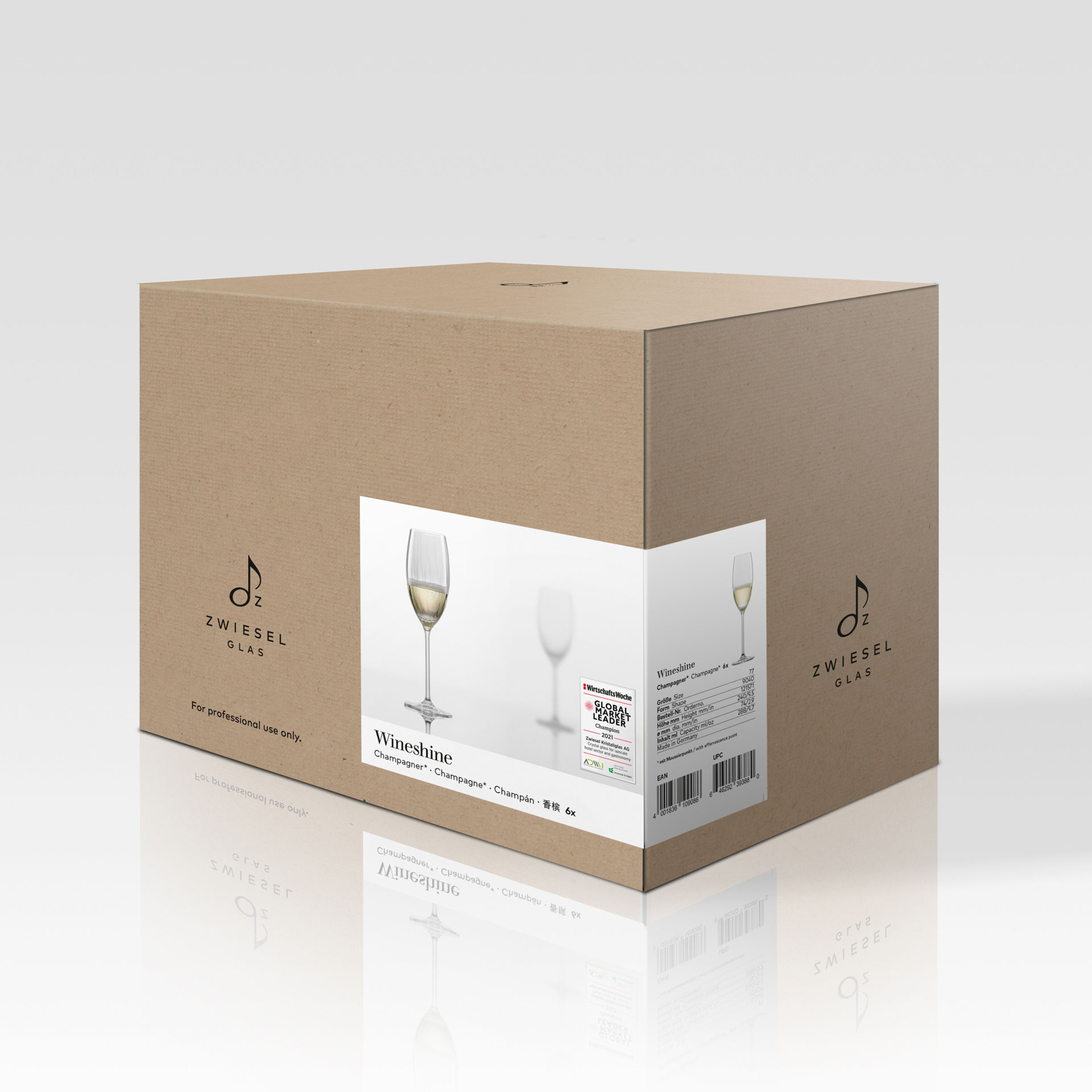 Zwiesel Glas – Sklenice na šampaňské 288 ml PRIZMA | SH-9040-77-6
