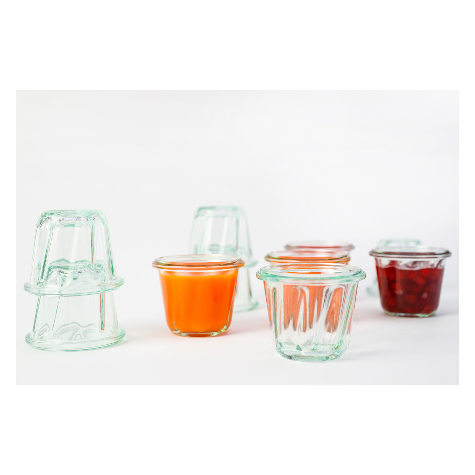 WECK BAKERY 80 ml – sklenička / dóza na dezerty a malé porce, 12 ks (Ø 60 mm)