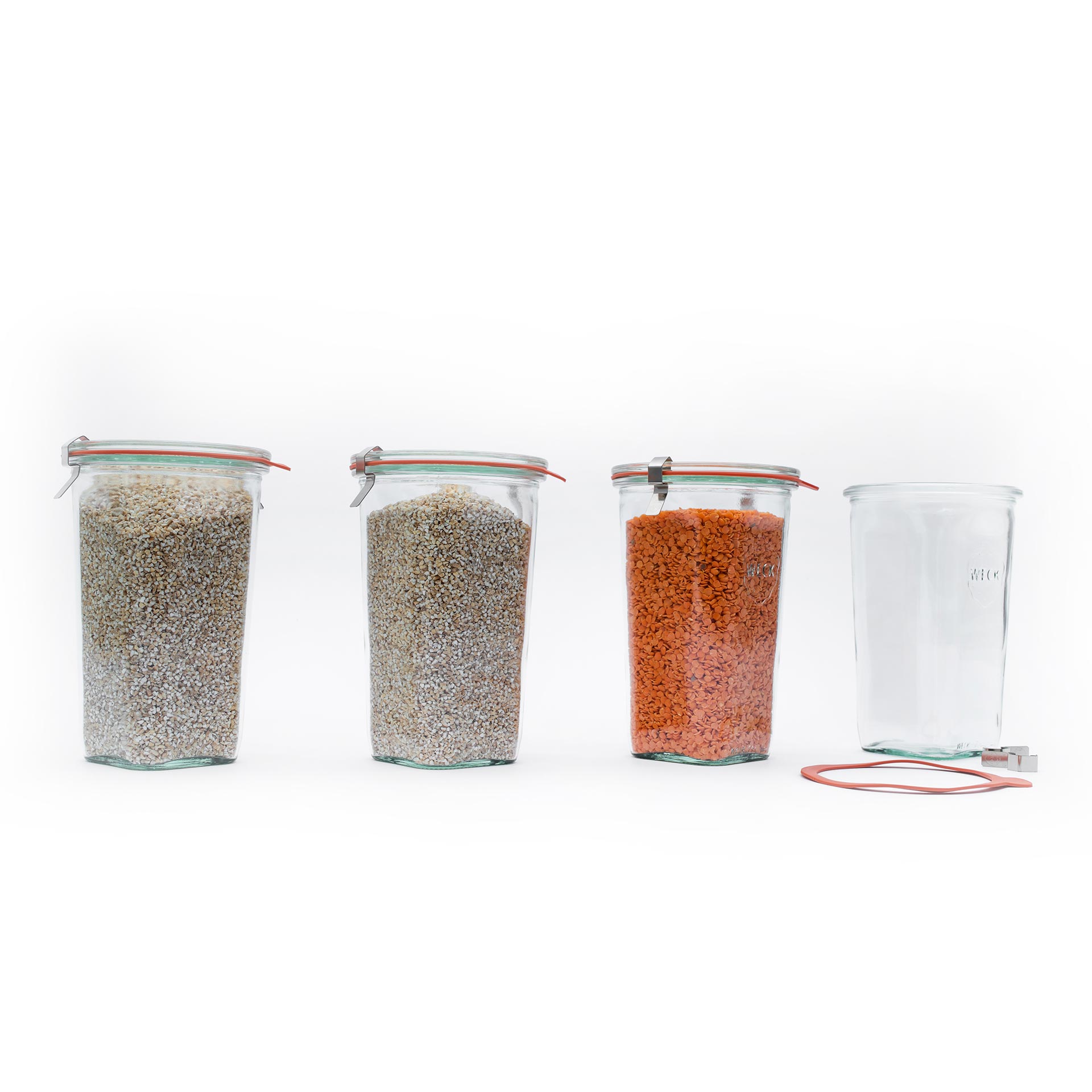 Zavařovací sklenice WECK Quadro 795 ml, set 6 ks