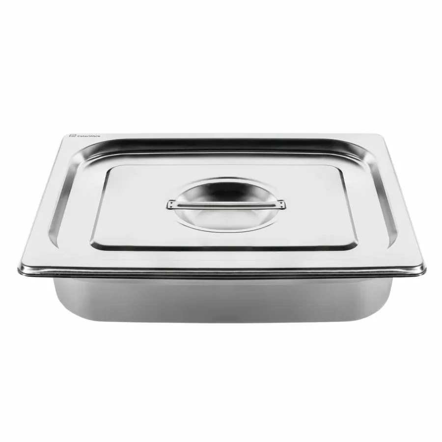 Nerezové víko GN 1/2 – nerez 18/10, 32,5 × 26,5 cm, tl. 0,55 mm (EN 631)
