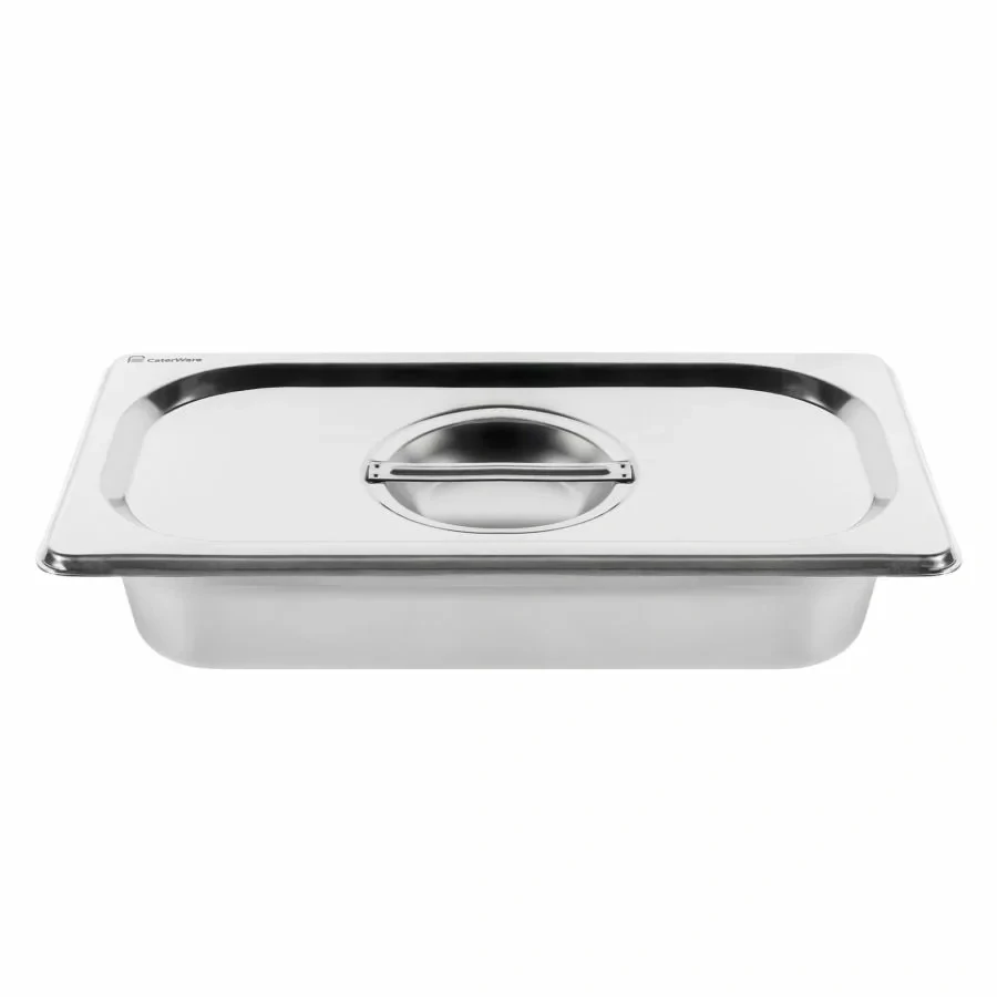 Nerezové víko GN 1/3 – 18/10, 32,5 × 17,6 cm, tl. 0,55 mm (EN 631)