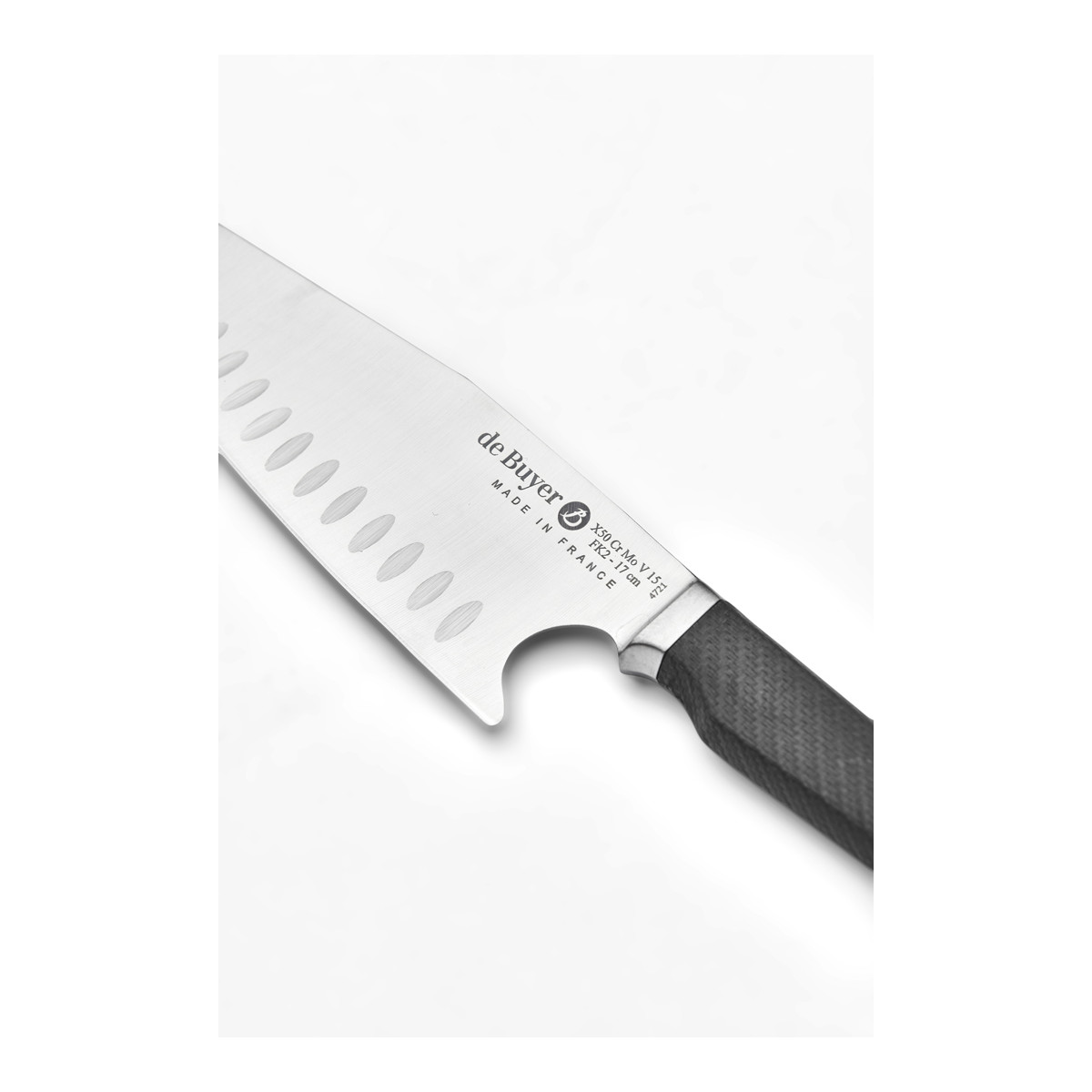 De Buyer asijský kuchařský nůž FK2 – čepel 17 cm, karbonová rukojeť