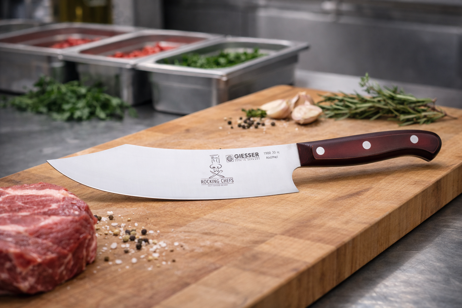 GIESSER PremiumCut Barbecue No. 1 Rocking Chef – kuchařský nůž 30 cm