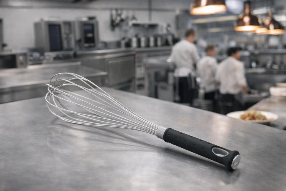 Metla Fibreglass – nerez 18/10, rukojeť ze skelného vlákna do 250 °C 35 cm