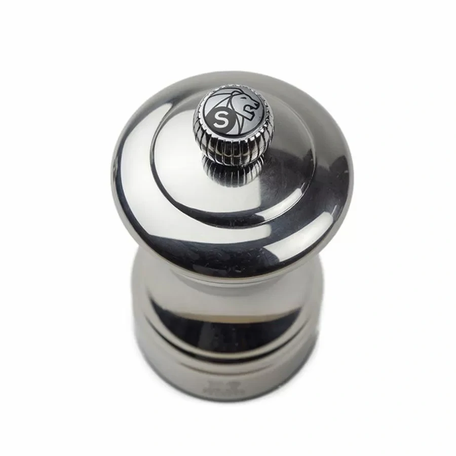 Peugeot Bistro Shiny ruční mlýnek na sůl 10 cm – leštěná nerez, stříbrný (PG-44244).