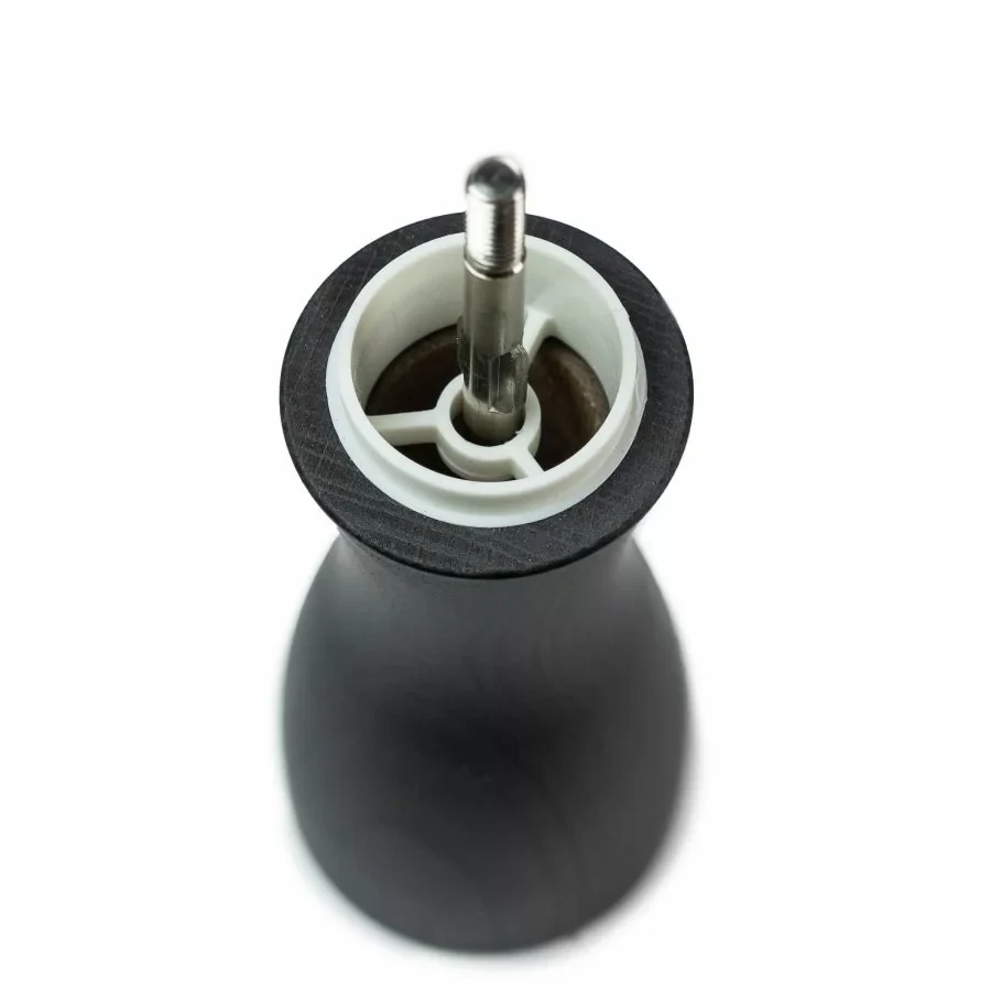 Peugeot Fidji Graphite ruční mlýnek na sůl 15 cm – antracitově šedé bukové dřevo, nerezová hlavice, doživotní záruka na mechanismus