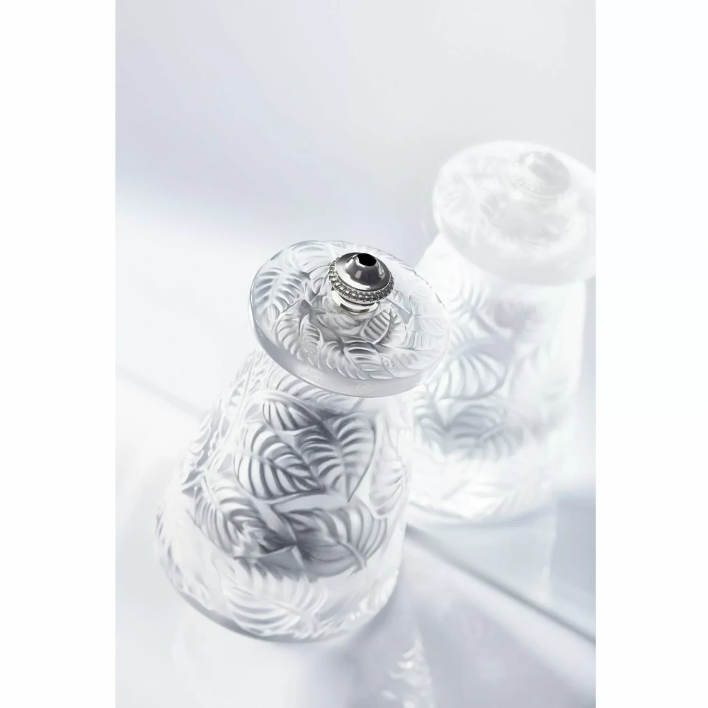 Peugeot Lalique 9 cm – luxusní křišťálový mlýnek na pepř, art deco inspirace, ocelový mechanismus s doživotní zárukou