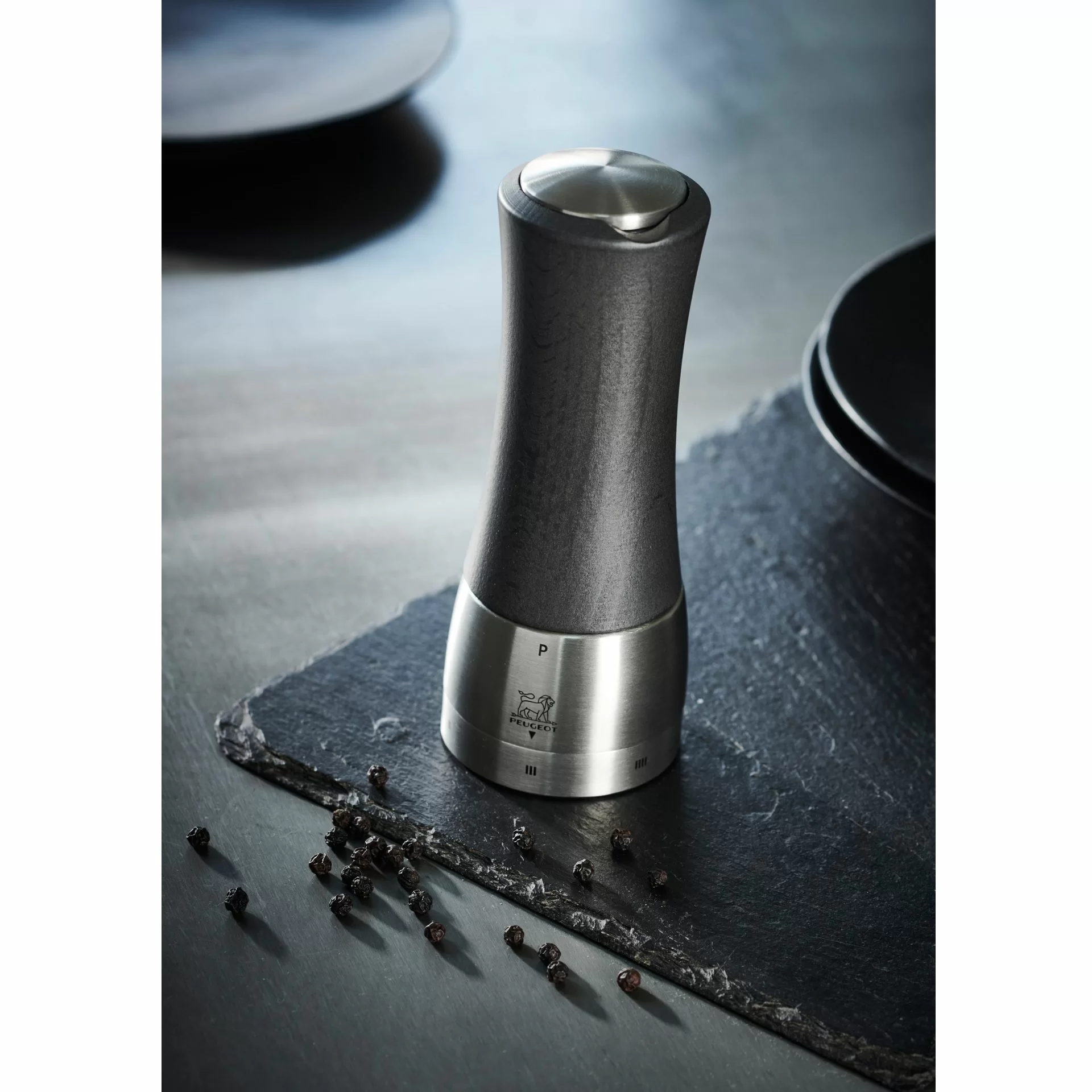 Peugeot Madras Graphite ruční mlýnek na pepř 16 cm – graphite dřevo, nerezová ocel, u’Select, bez středové osy
