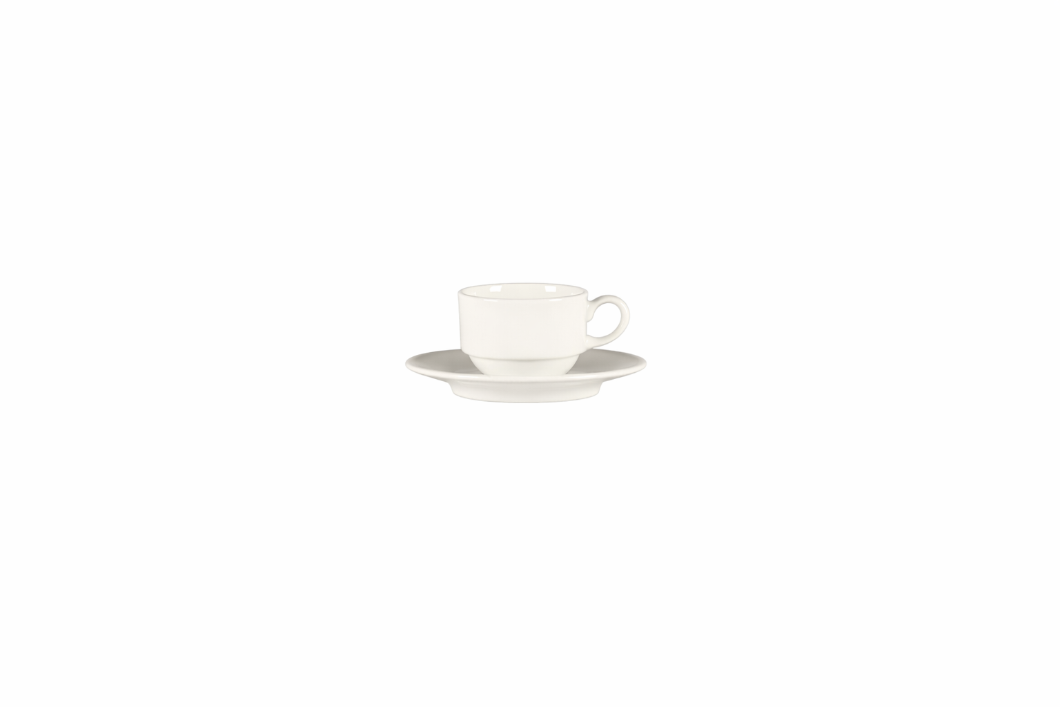 RAK Porcelain Bravura šálek na espresso 6,7 cl – kostní porcelán, bílý, stohovatelný