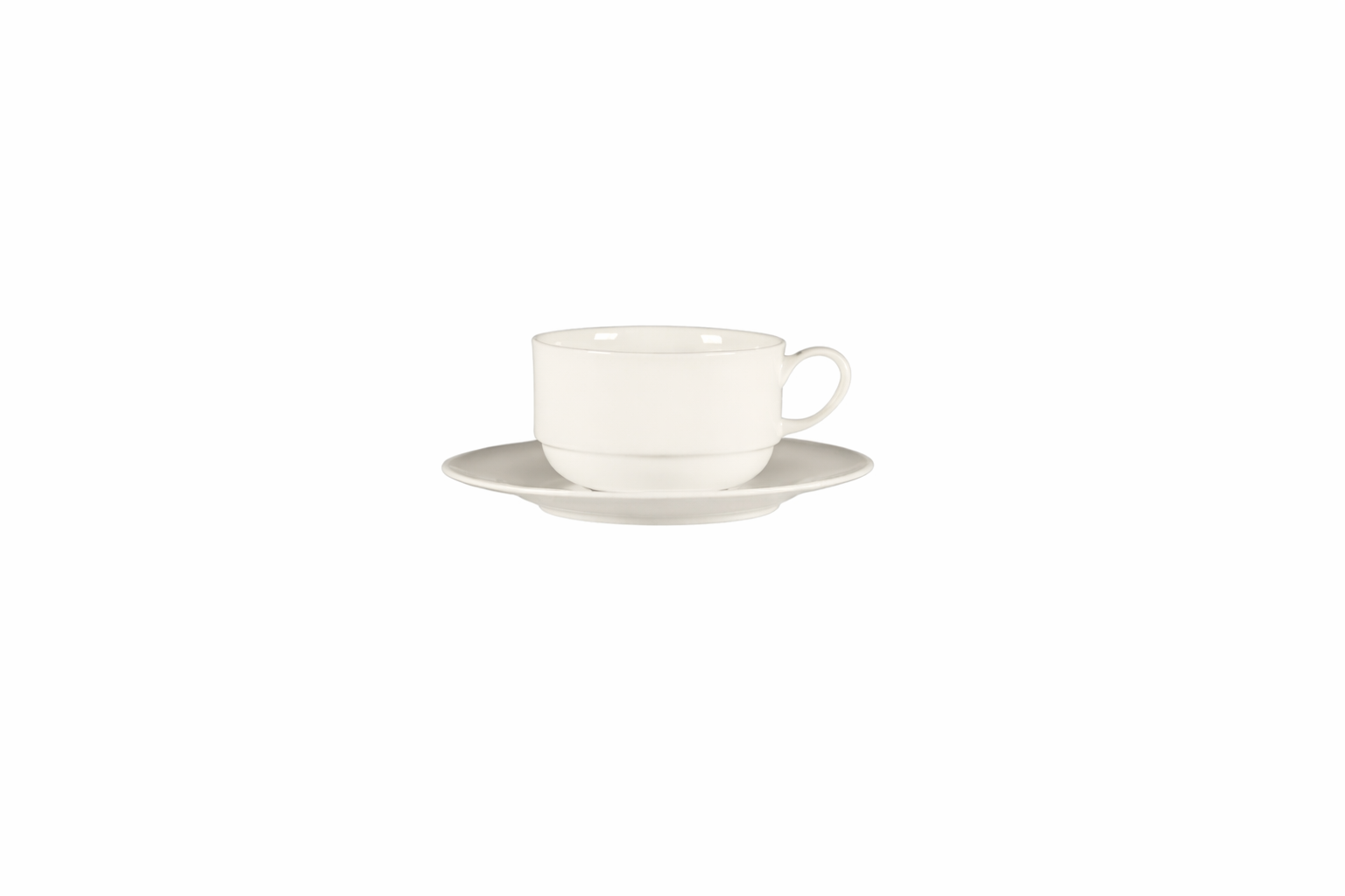 RAK Porcelain Bravura snídaňový šálek 30,6 cl – kostní porcelán, bílý, stohovatelný.
