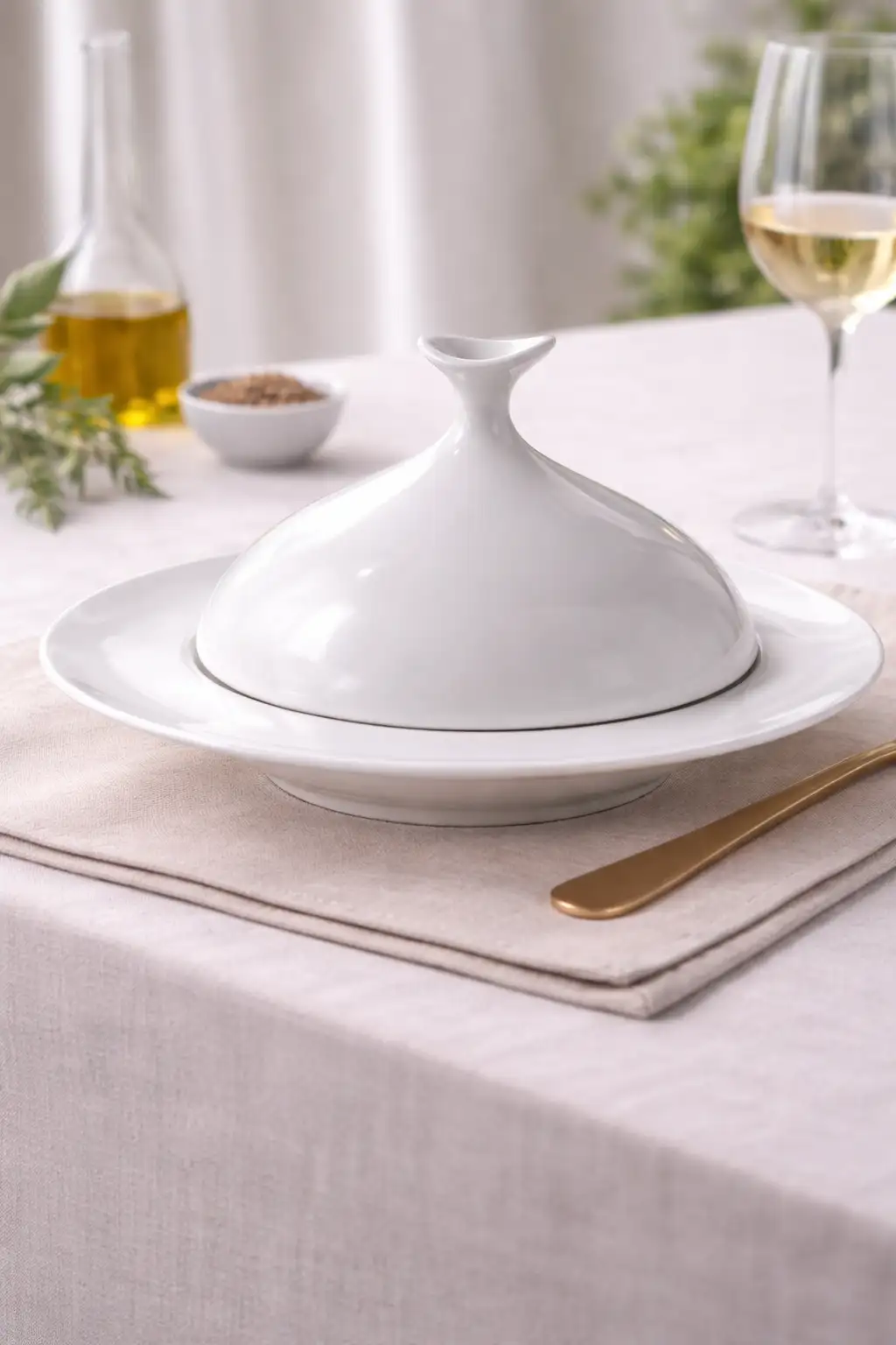 RAK Porcelain Bravura poklop pro gourmet hluboký talíř 14 cm – kostní porcelán