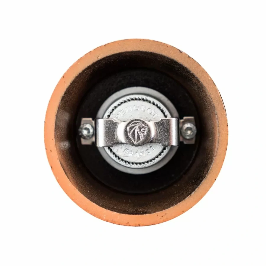 Peugeot Bali Fonte ruční mlýnek na pepř z litiny 8 cm – oranžový (Peach), sečuánský pepř (SKU 35426)
