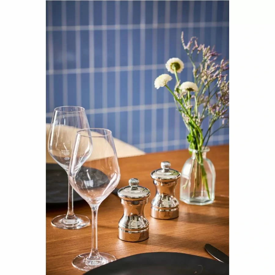 Peugeot Bistro Chef Shiny ruční mlýnek na pepř 10 cm – leštěná nerez, stříbrný (PG-44237)