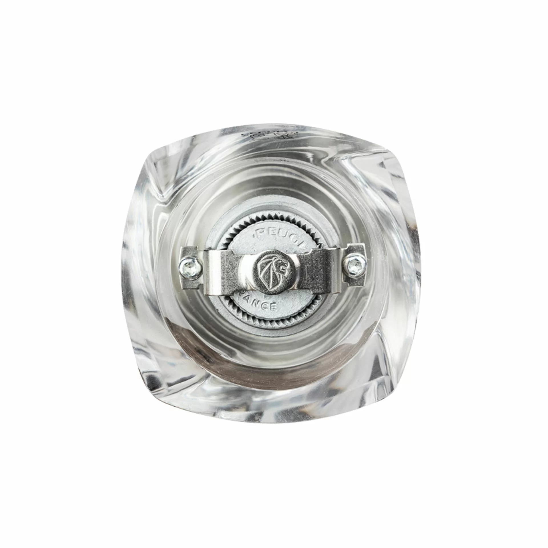 Peugeot Oslo ruční mlýnek na pepř se solničkou 13 cm – transparentní akryl, ocelový mechanismus, 2v1 design