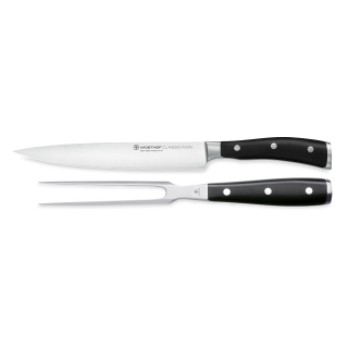 Wüsthof Classic Ikon – sada: nůž na maso 20 cm a vidlice na maso 16 cm | W-1120360207