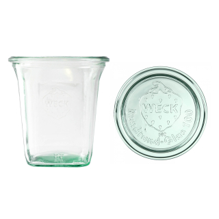 Zavařovací sklenice WECK Quadro 545 ml s víčkem, set 6 ks