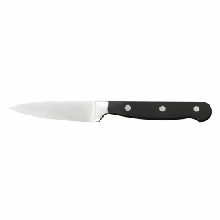 Kovaný nůž na zeleninu JustCut 9 cm – úzké ostří z nerezové oceli, černá nýtovaná rukojeť