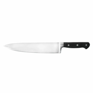 Kovaný kuchařský nůž JustCut 25 cm – velké univerzální ostří z nerezové oceli, černá nýtovaná rukojeť