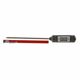 Elektronický vpichový teploměr s pouzdrem 20,5 cm – −50 až +200 °C (T-1107)