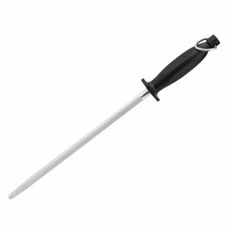 Ocílka JustCut 25 cm – ocelový brusný prut, černá ergonomická rukojeť, závěsné očko