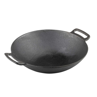 Tablecraft 30116 – litinový wok s úchyty, pr. 35,5 cm