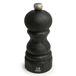 Peugeot Paris Nature Black ruční mlýnek na pepř 12 cm – upcyklované dřevo, černý povrch (SKU 41380)