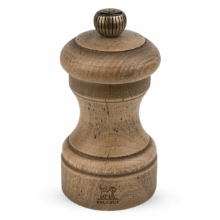 Peugeot Bistro Antique ruční mlýnek na pepř 10 cm – „aged wood“ patina, bukové dřevo (SKU 30933)