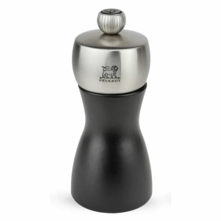 Peugeot Fidji ruční mlýnek na pepř 12 cm – černý mat, bukové dřevo PEFC, nerezová hlavice, ocelový mechanismus s doživotní zárukou