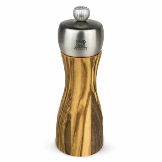Peugeot Fidji ruční mlýnek na sůl 15 cm – olivové dřevo a nerez (SKU 33811)