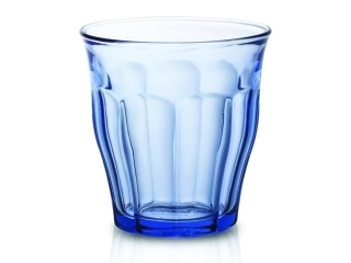 Modrá Picardie sklenička na vodu, džus, mléko, cocktail