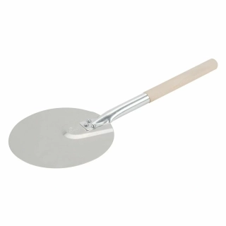 Lopata na pizzu kulatá 340 mm, délka 890 mm – hliník a dřevěná rukojeť