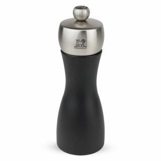 Peugeot Fidji ruční mlýnek na pepř 15 cm – černý mat, bukové dřevo PEFC, nerezová hlavice, ocelový mechanismus s doživotní zárukou