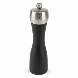 Peugeot Fidji ruční mlýnek na sůl 20 cm – černý mat, bukové dřevo PEFC, nerezová hlavice, mechanismus s doživotní zárukou