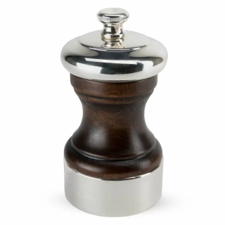 Peugeot Palace Vintage ruční mlýnek na pepř 10 cm – dřevo s patinou, stříbřený kov (SKU 19570)