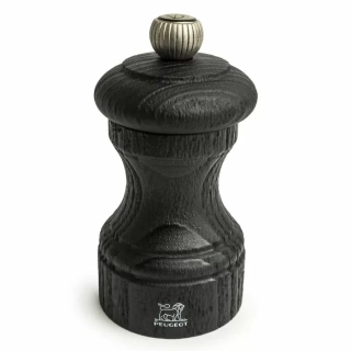 Peugeot Bistro Nature Black ruční mlýnek na pepř 10 cm – upcyklované bukové dřevo (PEFC), černý (SKU 41366).