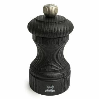 Peugeot Bistro Nature Black ruční mlýnek na sůl 10 cm – upcyklované bukové dřevo (PEFC), černý (PG 41373)