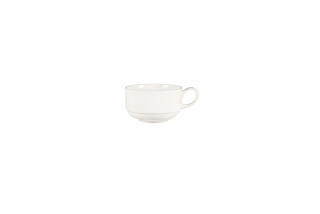 RAK Porcelain Bravura šálek na kávu a čaj 19,5 cl – kostní porcelán, bílý, stohovatelný