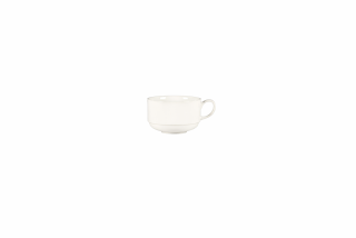 RAK Porcelain Bravura šálek na čaj 25 cl – kostní porcelán, bílý, stohovatelný