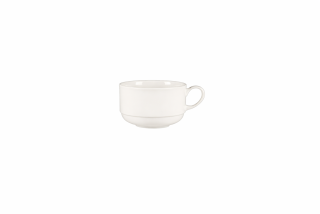 RAK Porcelain Bravura snídaňový šálek 30,6 cl – kostní porcelán, bílý, stohovatelný.